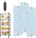 3Pack 2026 Ultra-Thin Panel Grow Lights for Seed Starting, Vegetables, Greenhouse & Under Cabinet & Shelf Plants with Timer 4/8/12/16/20H, Free Connect Full Spectrum Indoor LED Plant Growing Lamps