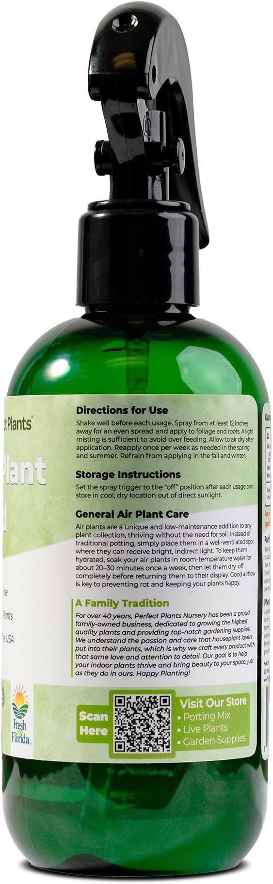 Air Plant Fertilizer Spray by Perfect Plants | Best Ready to Use Food Mist to Grow Large Tillandsia and Other Live Indoor Bromeliad Airplants (8 fl oz)