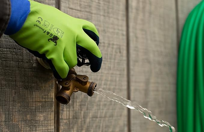 G & F 1536XL-6 6 PAIR PACK Aqua Gardening Men's Gloves with Double Microfoam Latex Water Resistant Palm， Men's X-Large Size