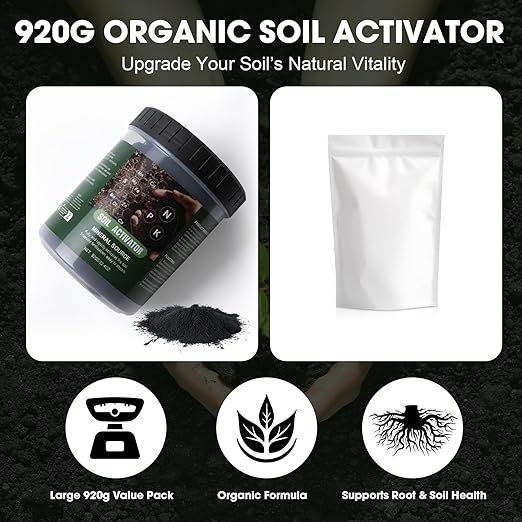 Soil Activator for Plants(32.4 oz / 920g), Organic Soil Activators and Plant Fertilizers for Garden Beds, Potting Mix, Seedling Compost, Root Growth Booster