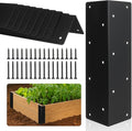 12 Pcs Metal Raised Garden Bed Corner Brackets, 11" x 3" x 3" Rust-Resistant Raised Bed Corner Brackets for 12"-24" Wood Planter Box, Flower Beds, Vegetable Gardens, Furniture & Sand Box