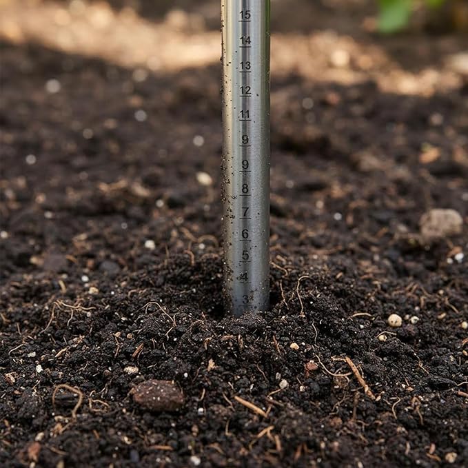 Dibbler Gardening Tool Stainless Steel, Hand Dibber Seed Planter Tool, T-Handle Bulb Planter Tool, Hand Held Hole Digger for Tulip Garden Tool