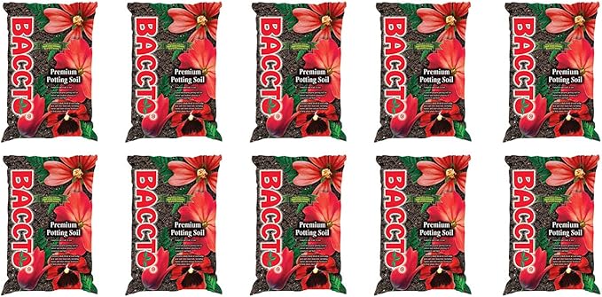 Michigan Peat General All Purpose Premium Potting Soil with Perlite for Indoor Outdoor Pots, Planters, and Raised Bed Gardening, 25 Pounds (10 Pack)