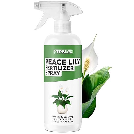 Peace Lily Fertilizer Spray, Gentle Foliar Feeding Spray for Healthy Leaves and Plants, Liquid Fertilizer by TPS Plant Foods, 16oz (475ml)