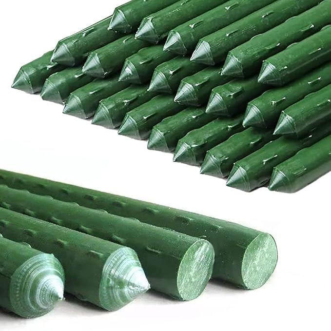 6Ft 25Pcs Plant Stakes Garden Tomato Sticks Supports for Potted Cucumber Strawberry Bean, 72inch-25Pcs