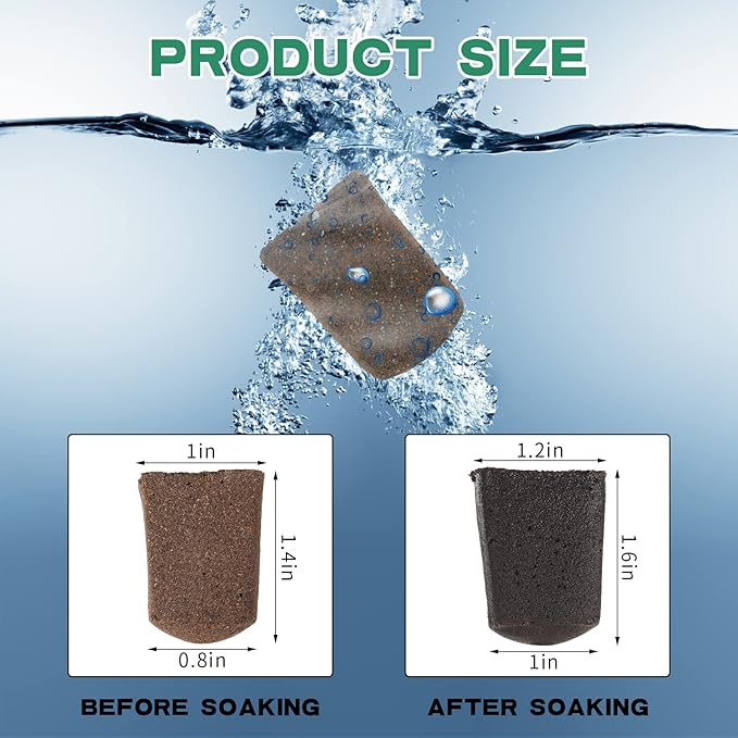Amyhill Hydroponic Sponges Grow Starter Pods Organic Growth Sponge Starter Plugs for Plant Cloning Growing(300 Pieces)