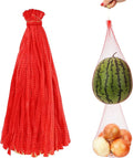Reusable Produce Bags, 100 Pack Large Melon Hammock for Trellis Mesh Vegetable Bags Onions Fresh Bag Watermelon Nets Melon Cradle for Garden, Honeydew Melon, Cantaloupe, 17.7 inch