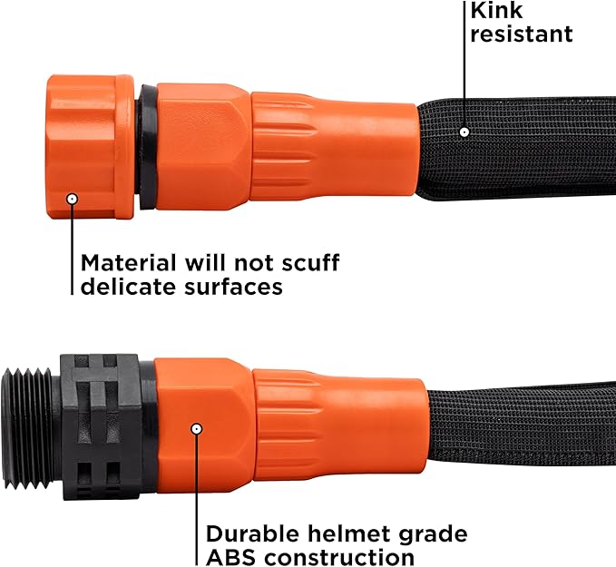 Black + Decker® 25 ft x 5/8 in, Expanding Garden Hose – Lightweight, Kink-Resistant, Quick Repair Couplings® BXMHBB22182