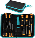 BLIRITEL Tool Bag Organizer, Oxford Tool Case Hardboard Kit, Portable Small Tool Pouch with Zipper, Handheld Screwdriver Pouch Tool Kits Organizer for Carpenter Mechanic (CASE ONLY） (M)