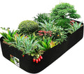 Fabric Raised Garden Bed, 128 Gallon 3 Grids Rectangle Garden Grow Bags, 3x6 FT Breathable Planter Raised Beds for Growing Vegetables Flowers Herb, Raised Planters for Outdoor Plants