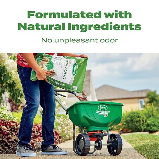 Scotts Natural Lawn Food, Lawn Fertilizer, For All Grass Types, Apply Any Season, OMRI Listed, Covers 4,000 sq. ft., 29.1 lbs.