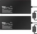 iPower 8 by 18 Inch 24W Reptile Heating Pad with Adjustable Thermostat, Under Tank Warmer Terrarium Heat Mat for Turtles/Snakes/Lizards/Frogs, 2 Pack