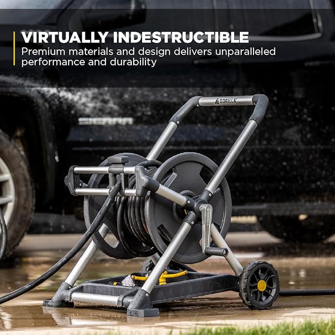 Gorilla 225’ Aluminum Zero-Rust Mobile Hose Reel