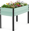 WORKPRO 48x24x32in Outdoor Galvanized Raised Garden Bed with Legs, 600LB Elevated Planter Box for Vegetable, Flowers, Herbs, Light Green