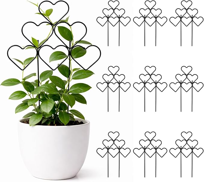 ZOUTOG 15 Inch Trellis for Climbing Plants Outdoor 9 Pack,Rustproof Metal Garden Trellis for Potted Plants,Sturdy Houseplant Support Indoor Outdoor for Ivy Pothos Monstera Hoya Flower Vine
