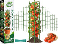 Halatool 63 Inch Tall Tomato Cage 8 Pack, Adjustable Tomato Cages for Garden, Garden Stakes Tomatoe Trellis for Pots, Tomatoes Plant Support for Raised Garden Bed & Vegetables Flowers
