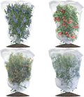 Evoio Bird Netting for Garden Blueberry Bushes Fruit Tree Netting Cover Plant Protection Mesh Bags with Drawstring, 4 Pack 4.6 x 5.9 ft Shrubs Bush Tomato Strawberry Berry Barrier Protectors Net