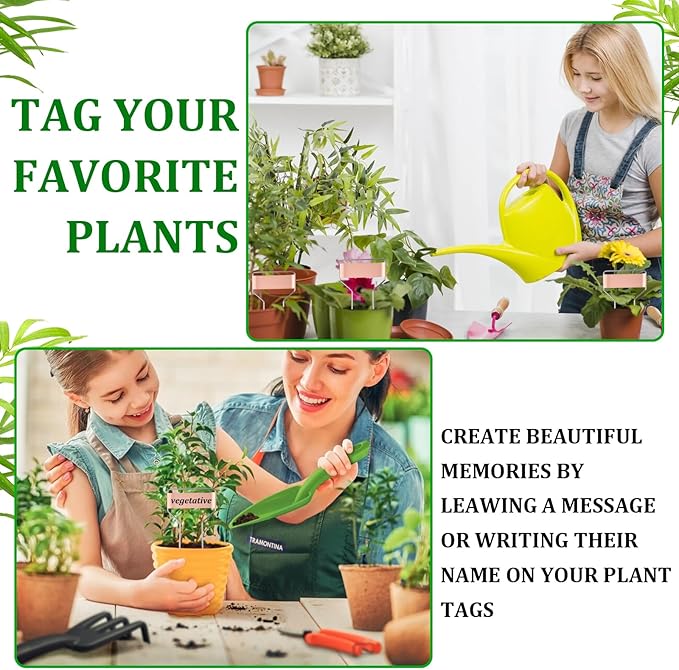 60 Pcs Metal Garden Tags Plant Labels for Garden Waterproof Plant Markers with 2 Permanent Pen Planting Nursery Tags Reusable Labels Stake for Plants (Copper Color,4 Inch)