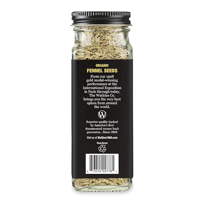 Watkins Organic Fennel Seeds, 1.8 oz, 1-Pack
