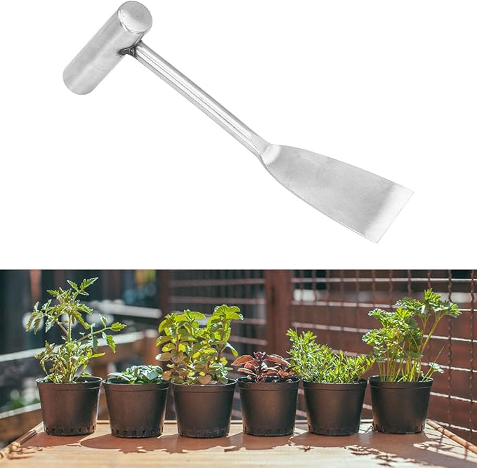 Garden Shovel Hand Trowel Spade Shovel, Stainless Steel Gardening Hand Tools for Planting Transplanting Weeding Digging(Width 39MM)
