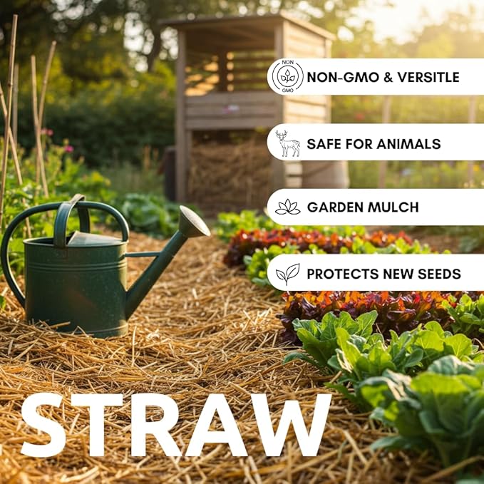Premium Wheat Straw Growing Substrate – Clean, Dried & Chopped – Ideal for Mushroom Cultivation, Garden Mulch, Worm Bedding & Composting (4 Ounces)