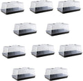 10x20 Humidity Dome with Plant Propagation Trays – 10 Pack - Clone Tray with Humidity Dome for Gardening, Seedling, Microgreens, Germination, Cloning, Soil, and Hydroponic Horticulture