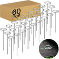 60 Pcs 6-Inch Heavy-Duty Galvanized Landscape Staples – Thickened 8 Gauge Circle Top Pins, Rust-Resistant for Weed Barrier, Landscape Fabric, and Garden Projects