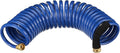 Attwood 11871-7 Spiral Watering Hose — Weatherproof, Kink-Free, 25 Feet Long, ¾-in. End Fittings, 3/8-In. Interior Diameter, Blue