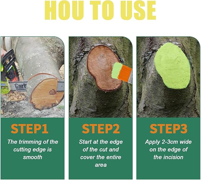 2024 Tree Wound Sealer,Tree Wound Pruning Sealer,Pruning Sealer,Tree Wound Dressing With Brush,Tree Wound Sealer Healing Paste,Bonsai Cut Paste,Bonsai Tree Pruning Sealer For Tree Wound (3SET)