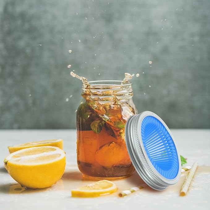 86mm Wide Mouth Sprouting Lids for Jars, 2pcs Stainless Steel Mesh Covers, Bean Sprouting Kit Filters for Small Mason Jars, Household Seed Germination Accessories