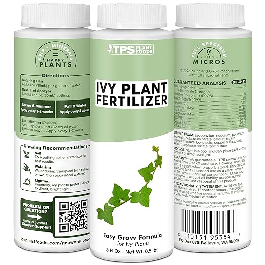 Ivy Plant Food, Complete Liquid Ivy and Vine Plant Ferilizer, 32 oz (1 Quart)