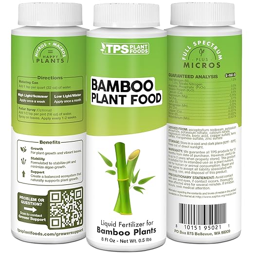 Bamboo Plant Food, Complete Liquid Bamboo Fertilizer, 32 oz (1 Quart)