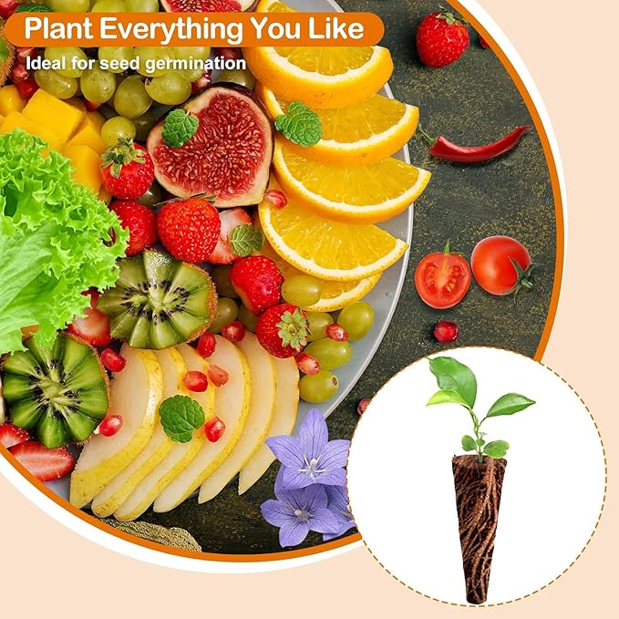 Hydroponic Pods Kit: Compatible with AeroGarden Herb Kits with 100 Grow Sponges; 10 Pods Lable, Highly Breathable - Indoor Garden Kit Supplies for Most Brands