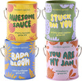 Modern Sprout Complimentary Color Grow Kits (Pack of 4) - Seed Starter Kit - Includes Organic Strawberry Tomato Sunflower & Cactus Seeds - Easter Basket Essentials - Gardening Gifts That Grows w/Love