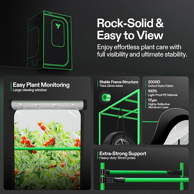 VIVOSUN Smart Pro Grow Tent Kit 4×4 Complete Smart Grow System WiFi-Integrated Automatic Control GrowHub E42A+, 2-in-1 Tunable Spectrum LED Grow Light, 360° Ventilation & Circulation Control System