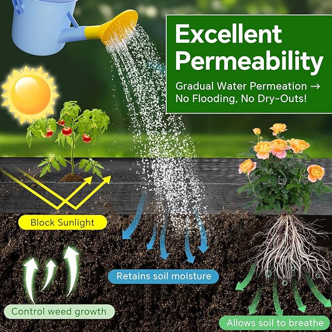 Weed Barrier Landscape Fabric Heavy Duty,2.8FT x 200FT Premium Garden Weed Blocker Fabric for Weed Control, Plastic Ground Cover with Woven Weed Cloth,Durable Landscaping Fabric