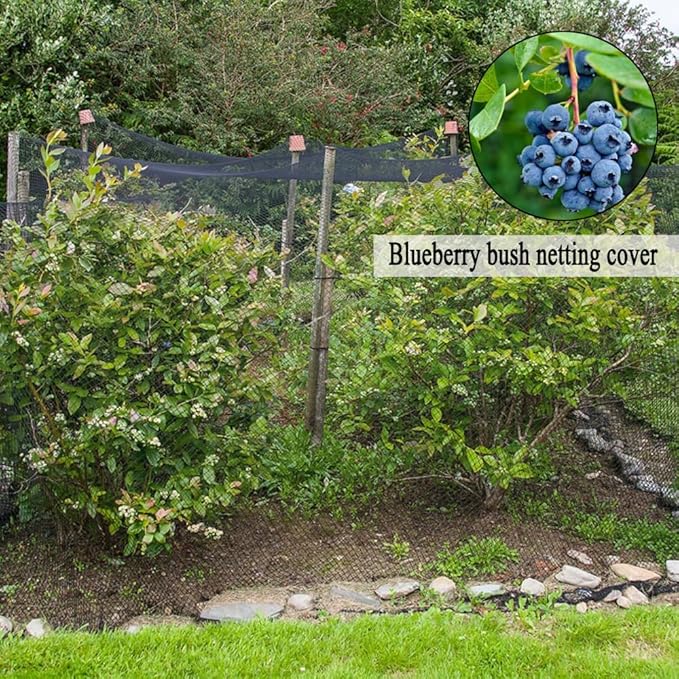 Junflying Bird Netting, 15x20 FT – 1/2" Mesh, Woven Garden Netting Against Birds, Deer, Rabbits, Small Animals, Mesh Net Roof Cover for Bed, Vegetables, Fruit Tree, Blueberry Bush & Strawberry Plant
