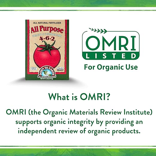 Down To Earth All Natural Fertilizers Organic All Purpose Tomato & Vegetable Mix - Plant Food for Tomatoes, Peppers, Herbs and Flowers 4-6-2, 40 lb