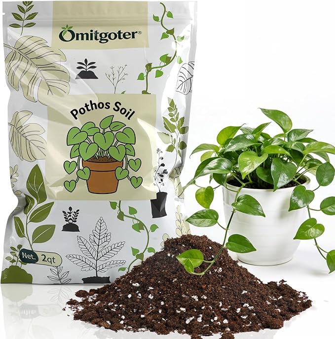 Pothos Potting Soil - Pure Natural Organic Soil 4qt, Well-Draining and Aerated for Healthy Indoor Plants