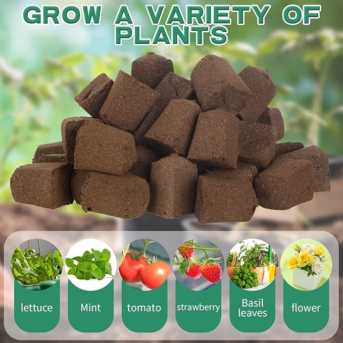 Amyhill Hydroponic Sponges Grow Starter Pods Organic Growth Sponge Starter Plugs for Plant Cloning Growing(300 Pieces)