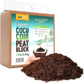 Coco Coir Brick 10 LB - Premium Compressed Coconut Fiber Block for Indoor Plants, Seed Starting & Hydroponics - Low Salt Triple Washed - Expands to 75 Quarts - 100% Natural Peat Alternative