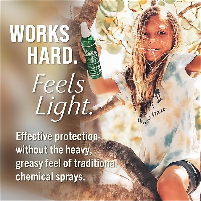 Bug Soother Natural Insect Repellent Spray (3 ct 4 oz. + 1 oz. Bonus Bottle) – DEET-Free Mosquito & Bug Spray – Family-Safe, Plant-Based Protection | for Mosquitoes, Gnats & No-See-Ums – Made in USA