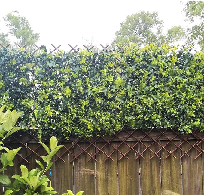 GLANT Lattice Fence Willow Expandable Plant Climbing Lattices Trellis Fence,Open Screen Fencing,Willow (1)