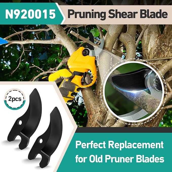 2Pcs N920015 Replacement Pruning Shear Blade for DeWalt 20V MAX Cordless Pruning Shear Saw Blade Replace DCPR320B, DCPR320D1, DCPR320D1&2727-20