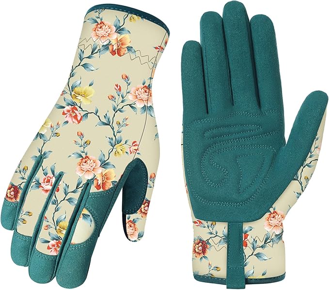 Tavaleu Gardening Gloves for Women, Thorn Proof Puncture Resistant Leather Garden Gloves, Breathable Working Gloves