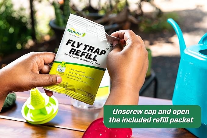 RESCUE! Outdoor Fly Trap - Reusable - 4 Traps