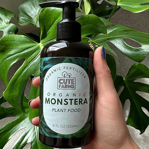 Organic Monstera Plant Food - Liquid Fertilizer for Indoor and Outdoor Monstera Obliqua, Deliciosa & More (8oz) Cute Farms