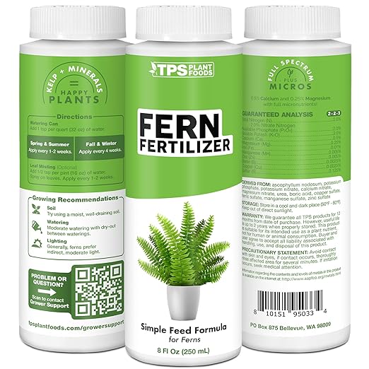 Fern Fertilizer for All Ferns and Mosses, Liquid Plant Food, 32 oz (1 Quart)