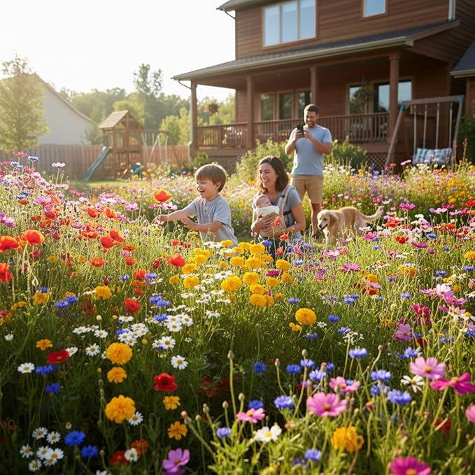 Wildflower Seeds Mixed, Perennial Flower Seeds fo Plating (1 Ounce 9000 Seeds)