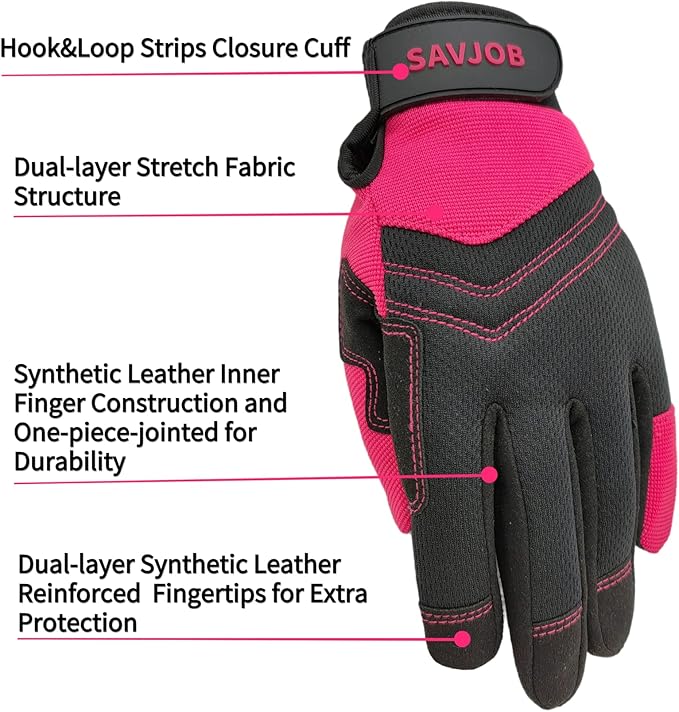 Safety Work Gloves for Men&Women,Utility Working Gloves,Mechanic Gloves,Yard Work Gloves,Performance Fit,Touchscreen